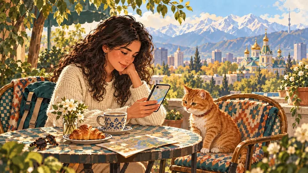 Путешественница и кот SimCat: Казахстан