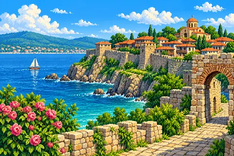 Пиксельная иллюстрация: Болгария